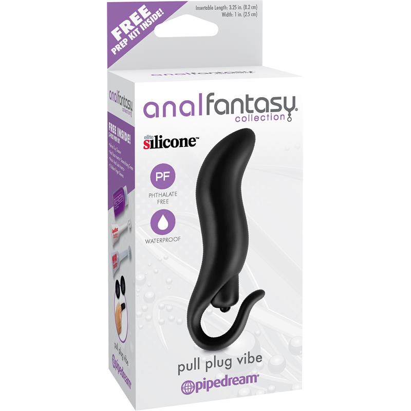 Anal Fantasy Collection Pull Plug Vibe - Color Negro - Imagen 4