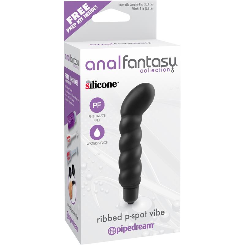 Anal Fantasy Collection  Ribbed P-Spot Vibe - Color Negro - Imagen 3