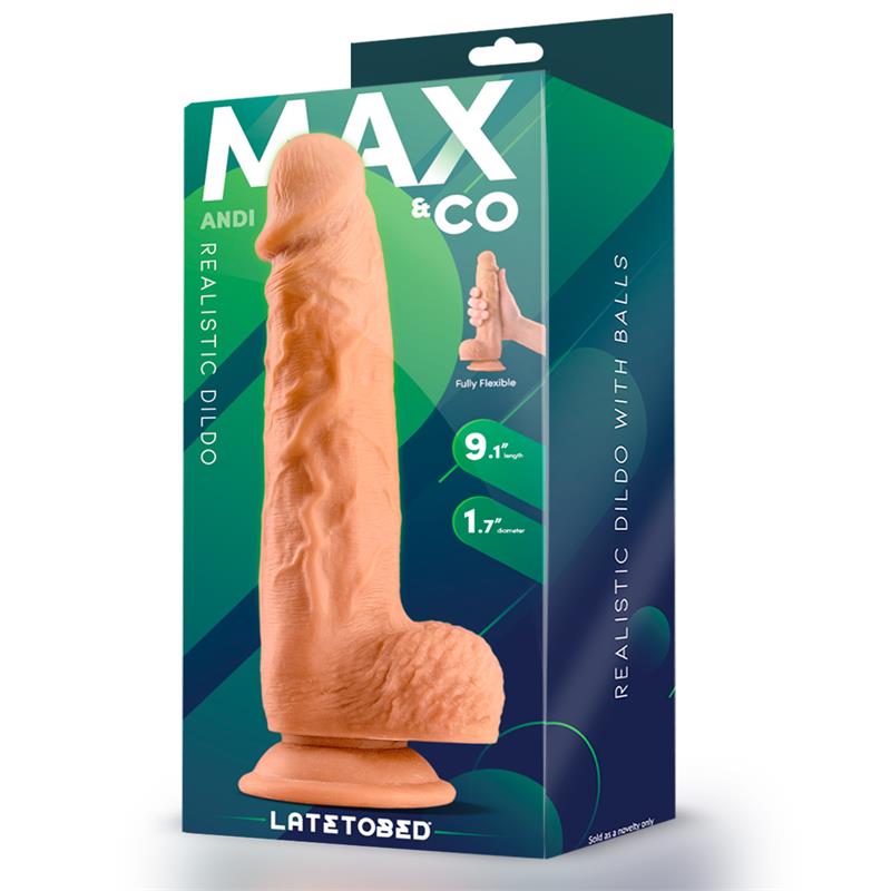Andi Dildo Realista con Testículos 9.1 Natural - Imagen 4
