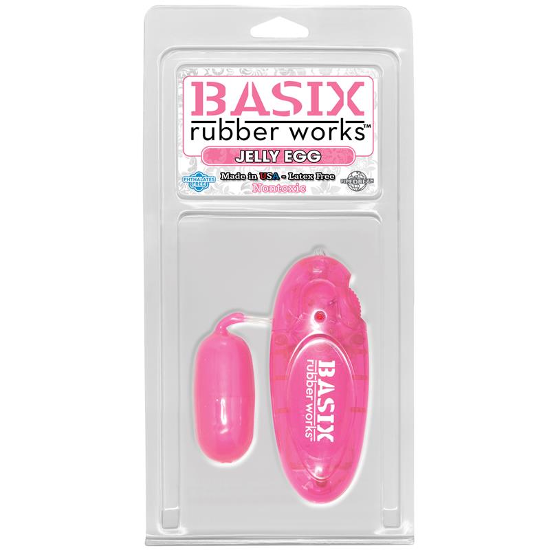 Basix Rubber Works Jelly Egg - Color Rosa - Imagen 2