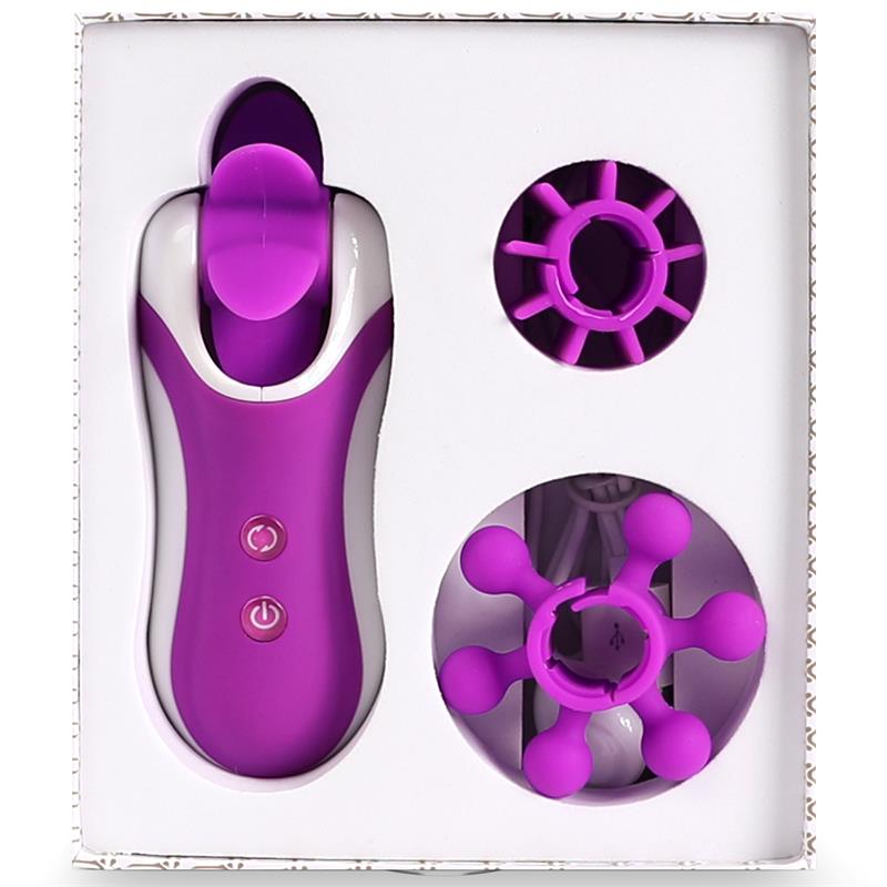 Clitella Estimulador Sexo Oral con Accesorios Púrpura - Imagen 6