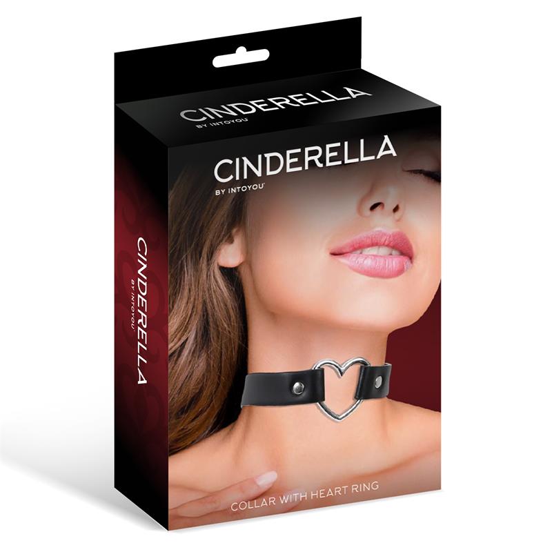 Collar con Corazón Tipo Choker Cuero Vegano Talla Única - Imagen 2