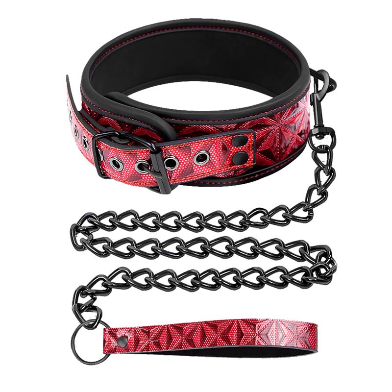 Collar con Correa Ajustable Diamond Cuero Vegano - Imagen 2