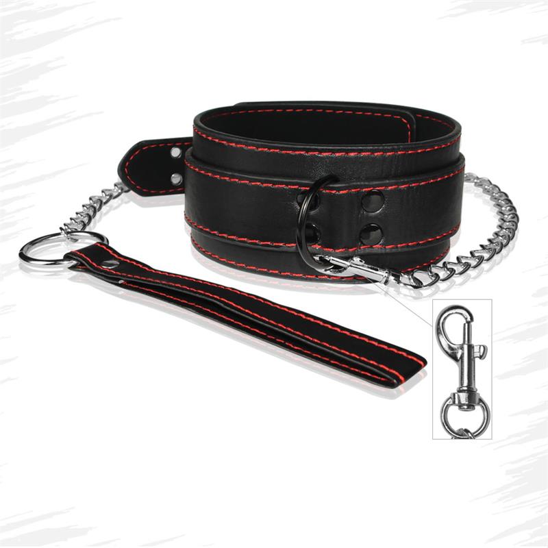 Collar y Correa  Bondage Negro - Imagen 2