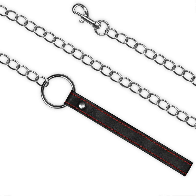 Collar y Correa  Bondage Negro - Imagen 4