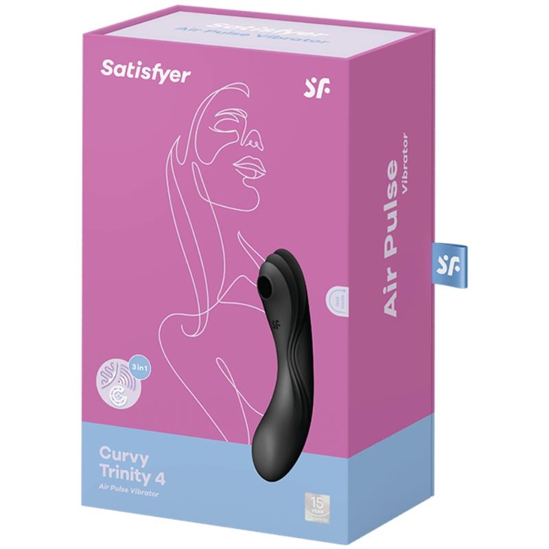Curvy Trinity 4 Vibrador y Succionador 2 Motores Negro - Imagen 3