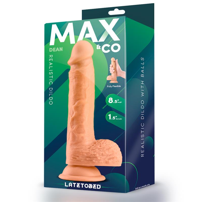 Dean Dildo Realista con Testículos 8.5 Natural - Imagen 4