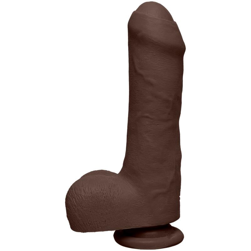 Ver en Dildo Dual Density Uncut D con Testículos 7 Ultraskyn Chocolate