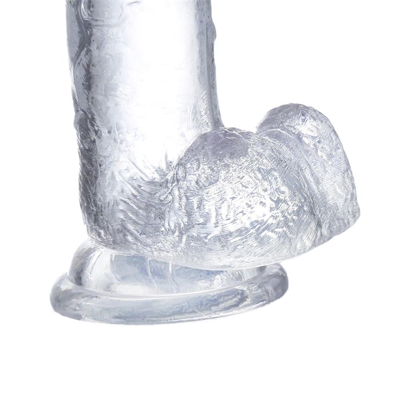 Dildo Realista con Testículos Material Cristalino 18 cm - Imagen 6
