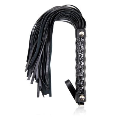 Alternative view of Flogger Patrón de Diamante y Mango de Metal 39 cm Negro