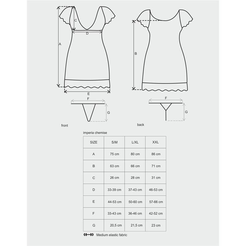 Imperia Chemise y Tanga Color Negro - Imagen 2