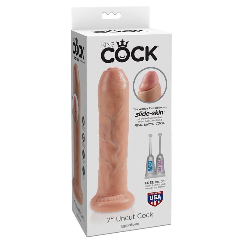 King Cock Dildo Realista con Glande Retractil Color Natural 7 - Imagen 2