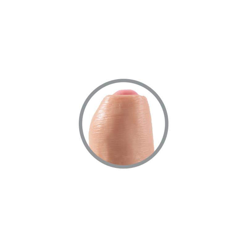 King Cock Dildo Realista con Glande Retractil Color Natural 7 - Imagen 3