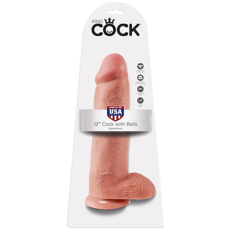King Cock Pene con Testículos de 12 - Color Natural - Imagen 2