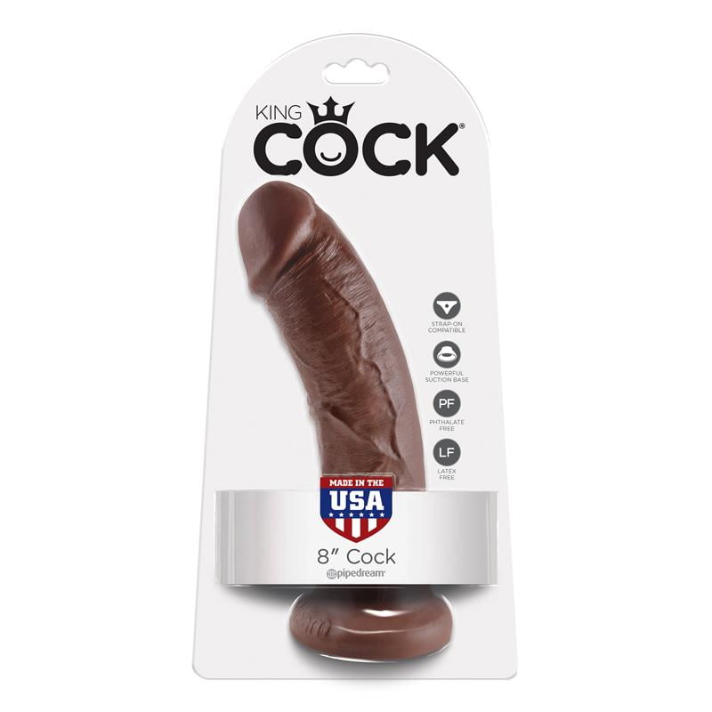 King Cock Pene de 8 - Color Marrón - Imagen 2