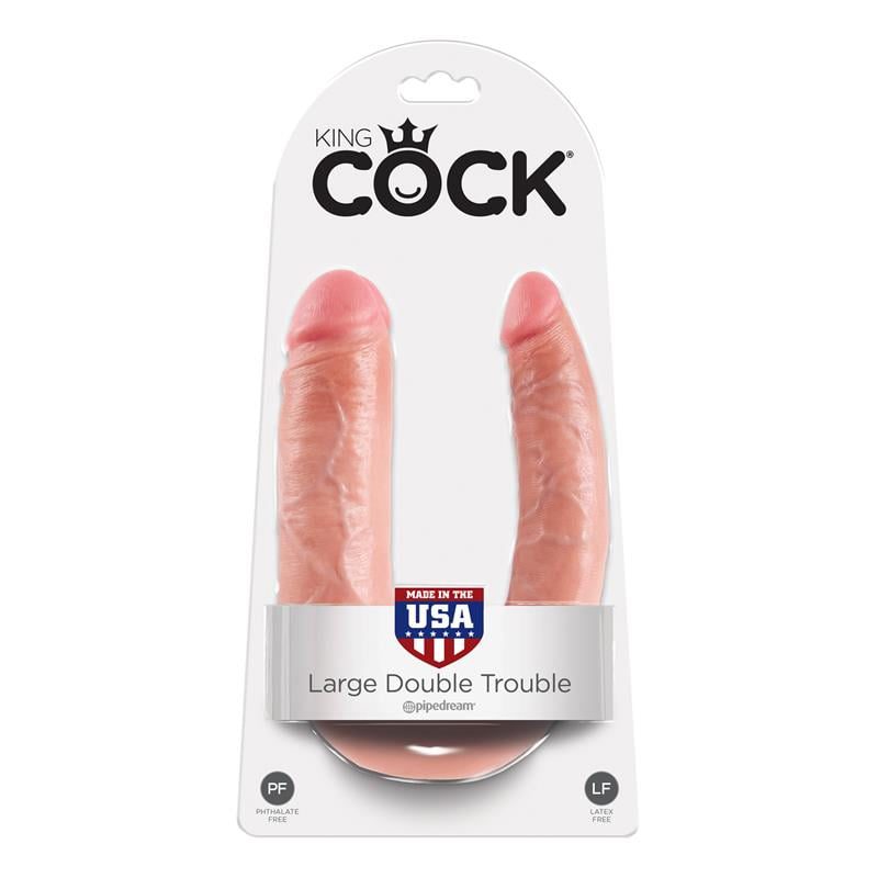 King Cock Pene Doble Penetración Grande - Color Natural - Imagen 2