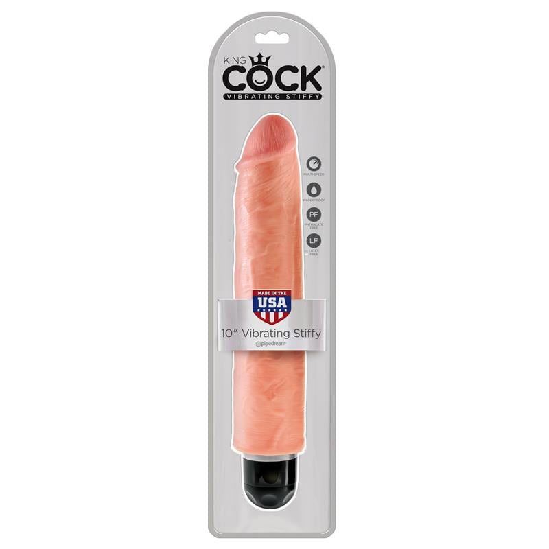 King Cock Vibrador Stiffy de 10 - Color Natural - Imagen 2