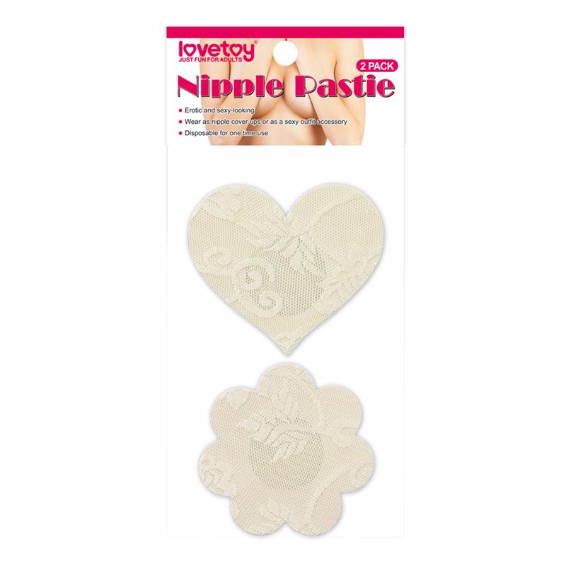 Pack Pezoneras Flor y Corazón Beige - Imagen 2