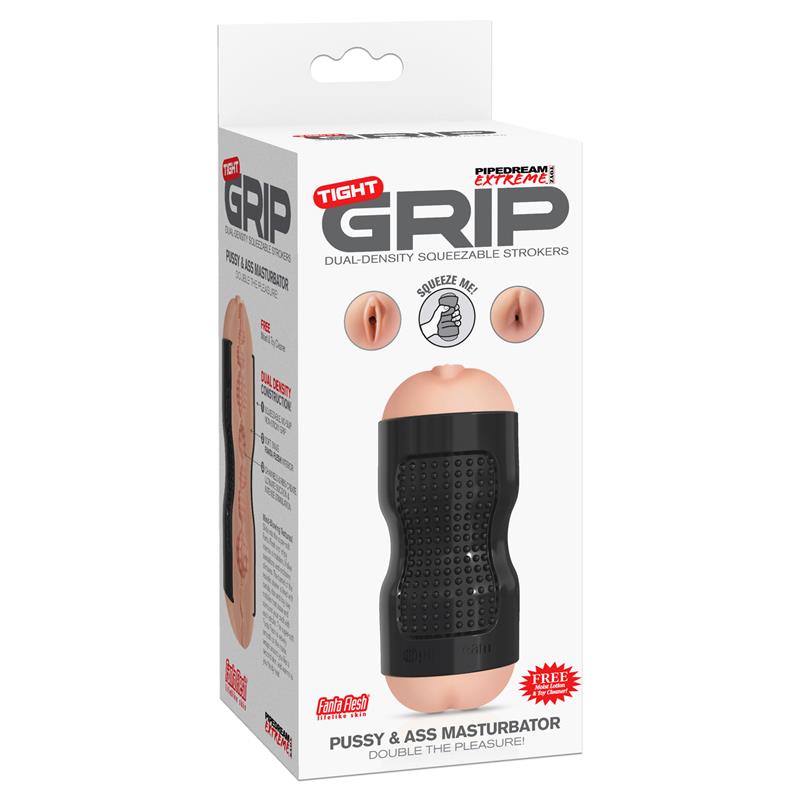 Pipedream Extreme Toyz Masturbador Tight Grip Pussy & Ass Color Negro - Imagen 2