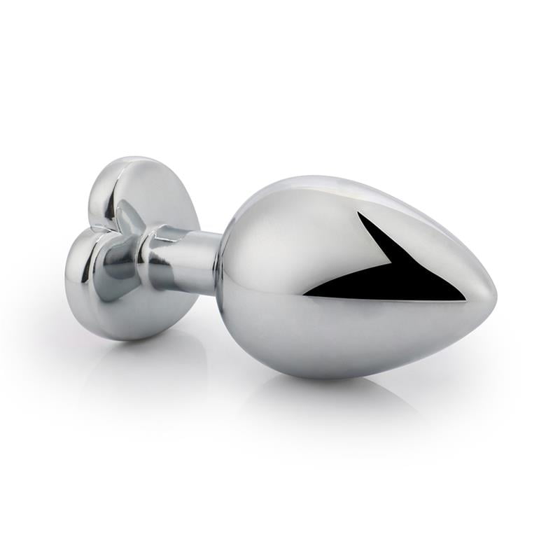 Plug Anal con Joya de Corazón Blanco Talla M - Imagen 6