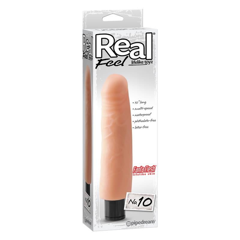 Real Feel Lifelike Toyz  Vibrador No. 10 Color Natural - Imagen 2