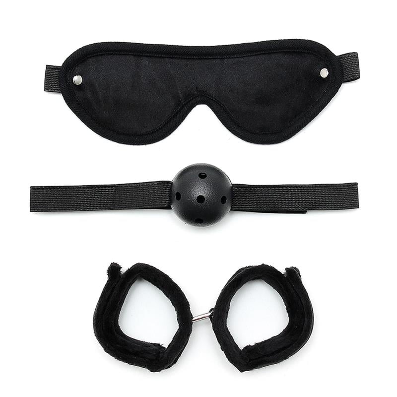 Rimba Bondage Play Set de Bondage 3 Piezas Color Negro - Imagen 4