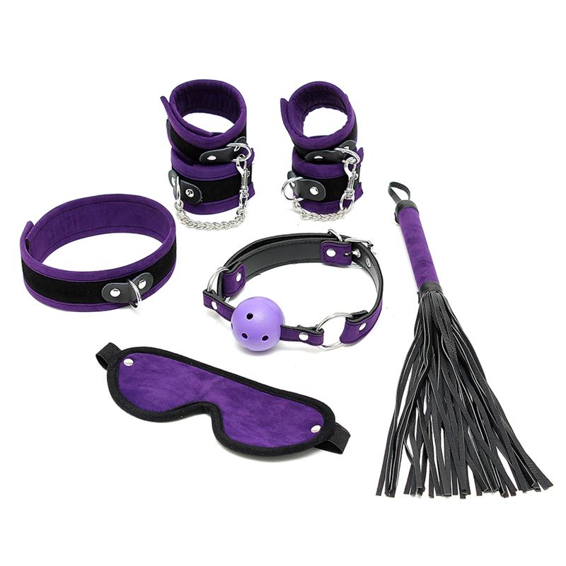 Rimba Bondage Play Set de Bondage 6 Piezas Color Púrpura - Imagen 5