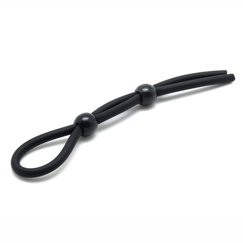 Rimba Latex Play Cordón para Pene y Testículos Color Negro - Imagen 2