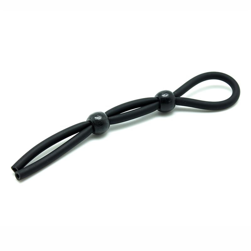 Rimba Latex Play Cordón para Pene y Testículos Color Negro - Imagen 3