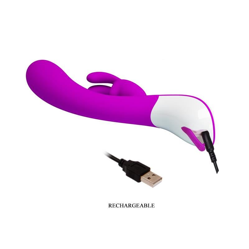 Pretty Love Harlan Púrpura: Vibrador Punto G y Clítoris de Doble Estimulación Recargable - Imagen 6
