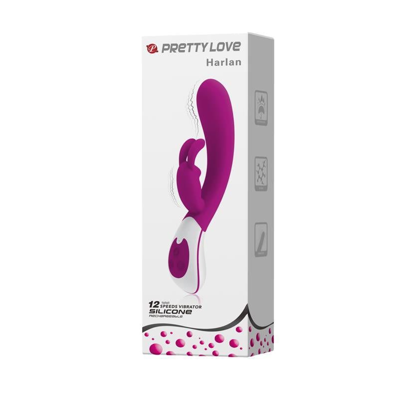 Pretty Love Harlan Púrpura: Vibrador Punto G y Clítoris de Doble Estimulación Recargable - Imagen 8