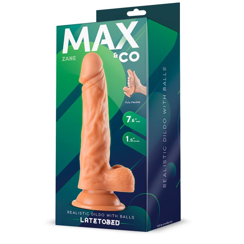 Zane Dildo Realista con Testículos Natural 7,6 - 19.5 cm - Imagen 2