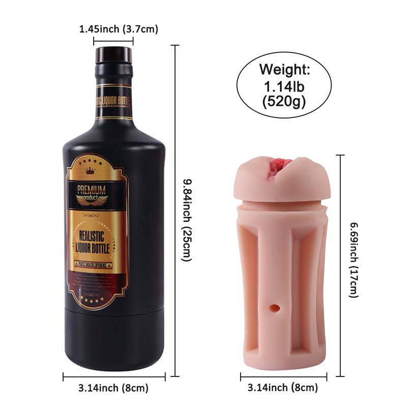 Masturbador Masculino Vagina Botella de Licor - Imagen 7