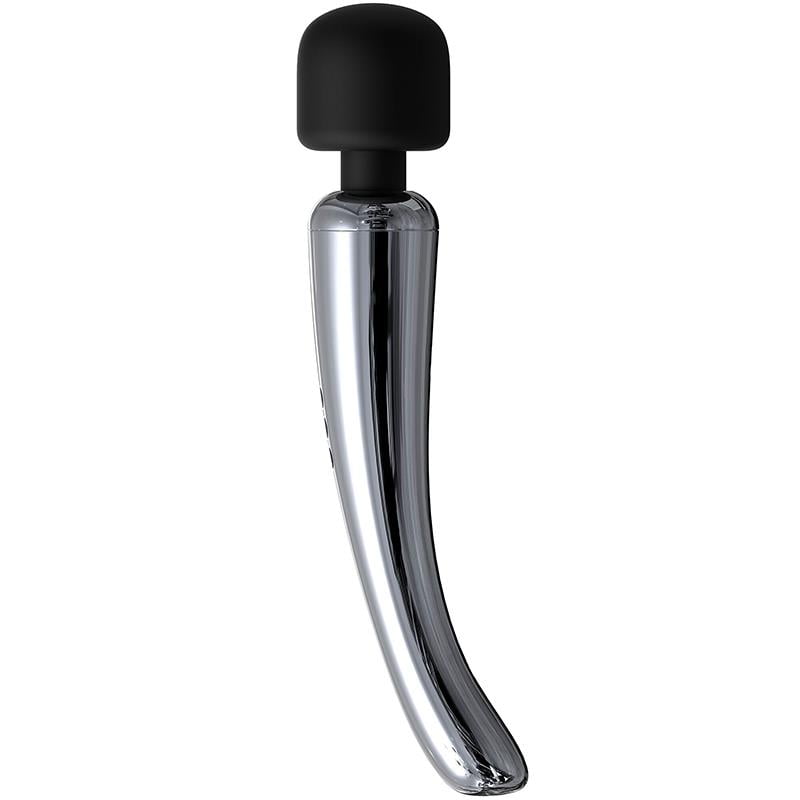 Silvery Wand Masajeador High-Tech Súper Potente Inalámbrico USB Color Cromo Silicona - Imagen 4