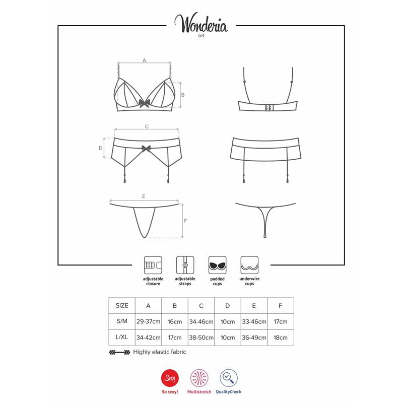 Wonderia Set 3 Piezas Color Negro - Imagen 3