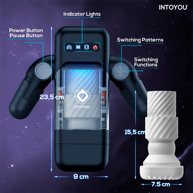 Masturbador Masculino Elon Intoyou: Inteligente Función Up and Down, Calor, Vibración y Soporte Movil - Imagen 5