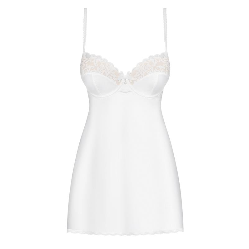 871-CHE-2 Chemise y Tanga Color Blanco - Imagen 3