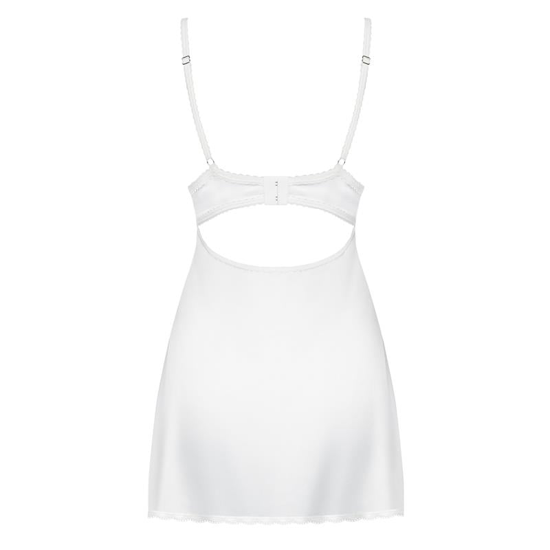 871-CHE-2 Chemise y Tanga Color Blanco - Imagen 4