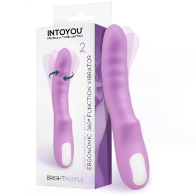 Vibrador punto g de intoyou Brightpurple con diseño ergonómico para doble estimulación.