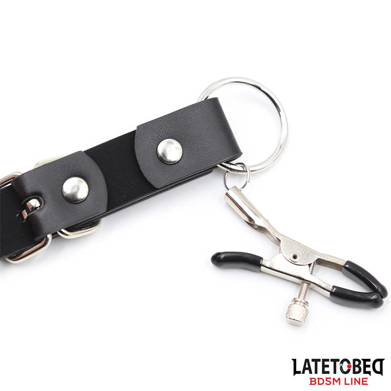 Correas de Bondage para Piernas con Pinzas para Clítoris - Imagen 3