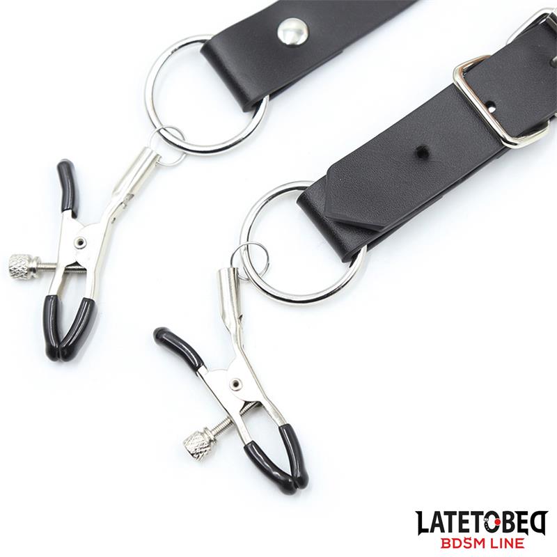 Correas de Bondage para Piernas con Pinzas para Clítoris - Imagen 6