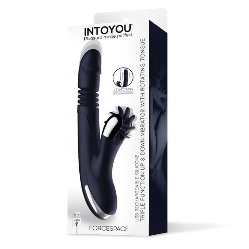 Forcespace Vibrador con Lenguas Rotadora y Movimiento Up and Down Azul - Imagen 5