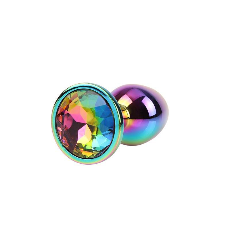Rainbow Gem Plug Anal multicolor con Joya Talla S - Imagen 2