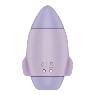 Satisfyer Mission Control Violet Succionador, carga magnética, vista posterior, color violeta.
