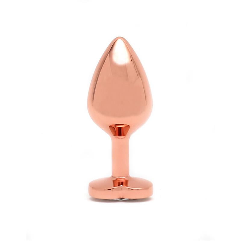 Plug Anal con Joya en Forma de Corazón Pisa Rose Gold - Imagen 3