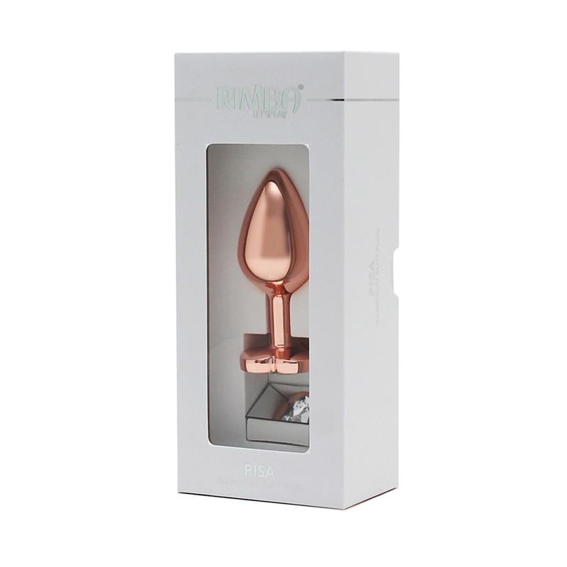 Plug Anal con Joya en Forma de Corazón Pisa Rose Gold - Imagen 4