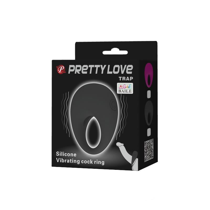 Pretty Love Anillo Vibrador Trap Color Negro - Imagen 8