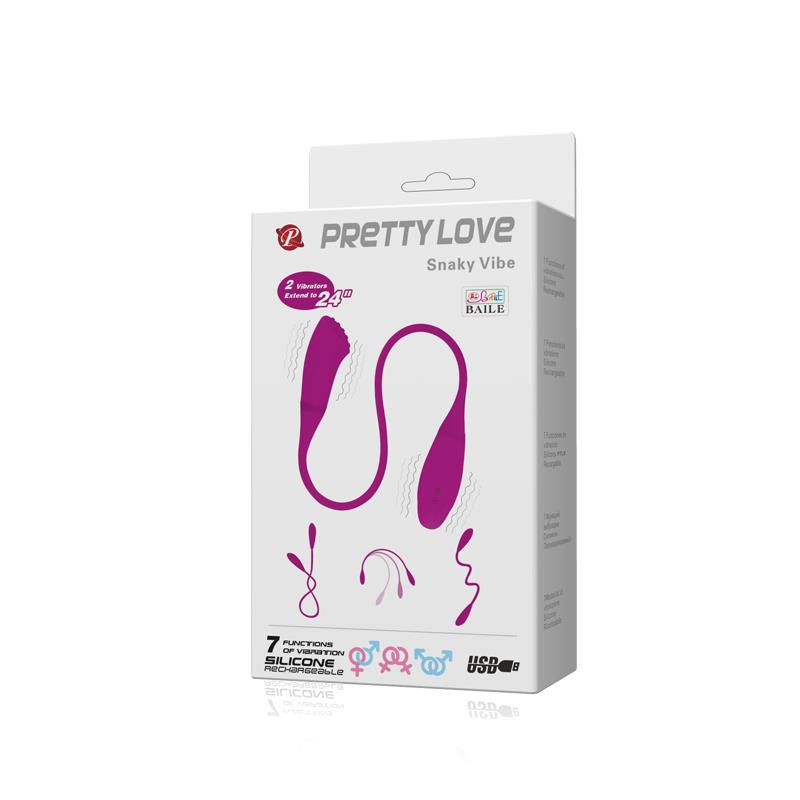 Pretty Love Huevo Vibrador Snaky Color Rosa - Imagen 7