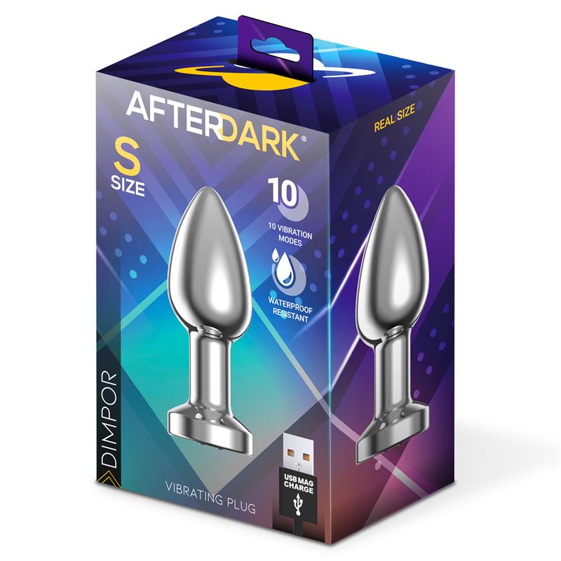Dimpor Plug Anal Cromado con Vibración USB Magnético Talla S - Imagen 12