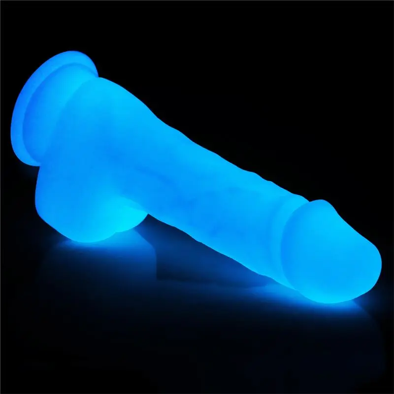 Ver en Dildo Lumino: El Placer Realista que Emerge de la Oscuridad con Luz Azul - Imagen 5